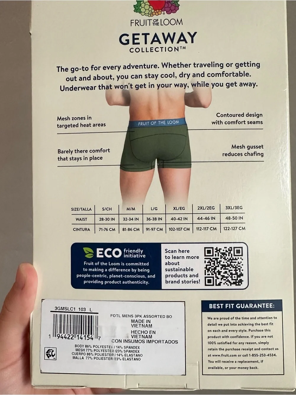 Fruit of the Loom 3-Pack Men’s Underwear Trunks